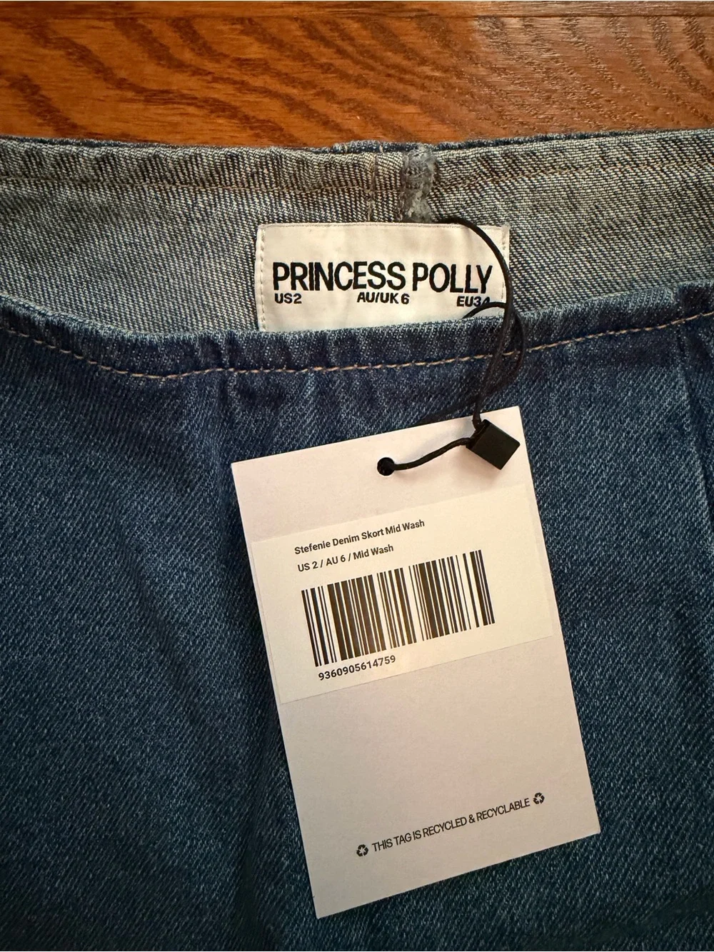 Princess Polly Blue Denim Tie-Front Top & Skirt Set